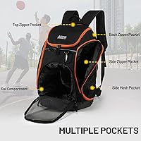 Vista 6 de MIER Gym Backpack 40L Basketball Backpack with Ball Compartment & Shoes Storage Multi-Functional Sports Soccer Bag Large Equipment Back Pack