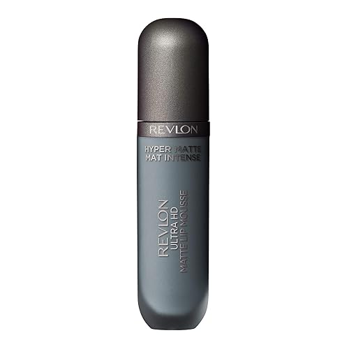 Revlon Ultra HD Lip Mousse Hyper Matte, lápiz labial líquido cremoso de larga duración en azul, Blue Oasis (835), 0.2 onzas