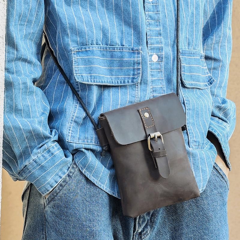 Phone Bag Retro Crossbody Bag Crazy Horse Leather Phone Crossbody Bag3