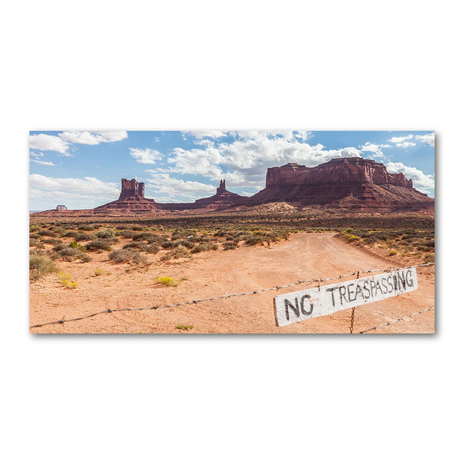 Impression sur verre cuisine salon 120x60 cm tableau anti-taches Arizona beige