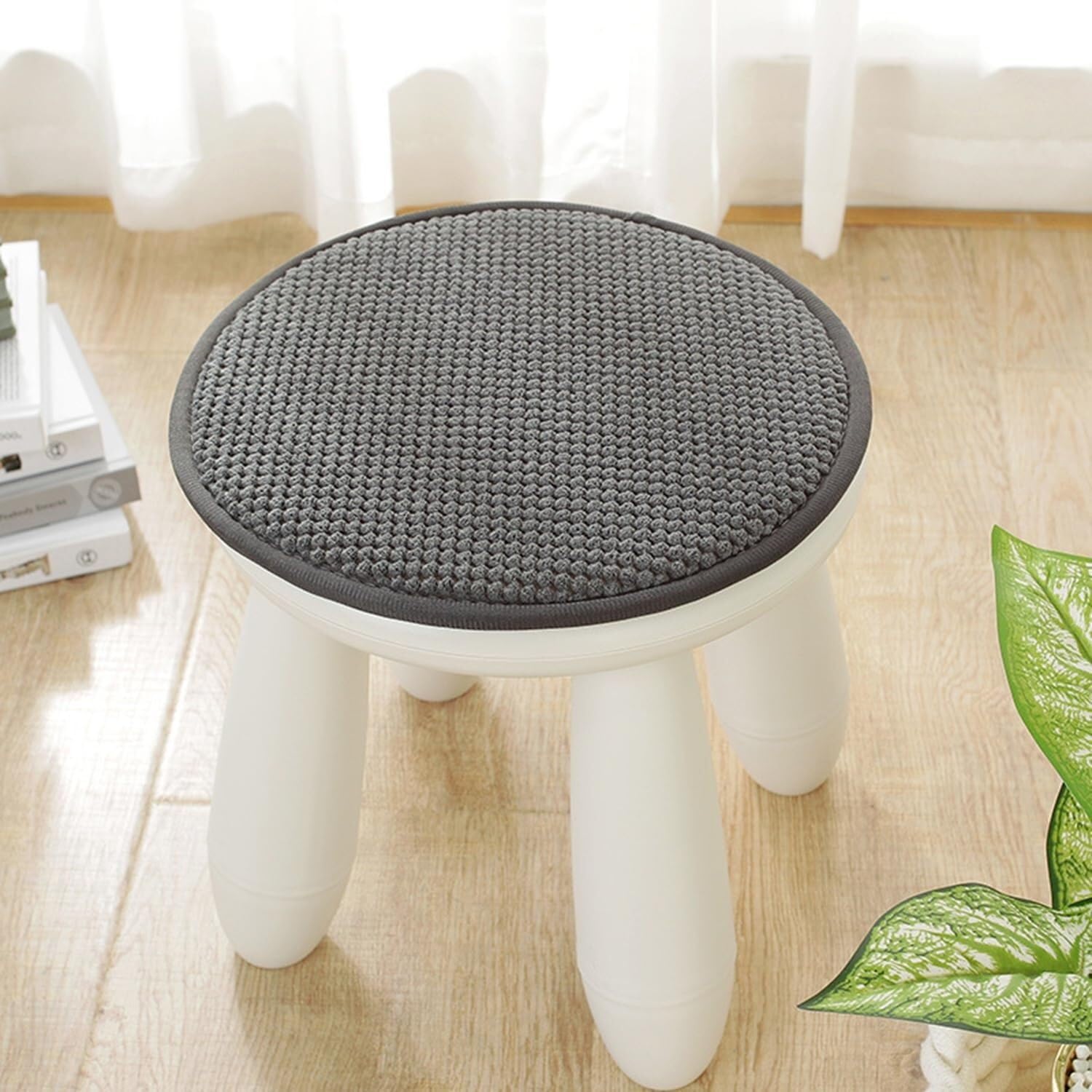 NMVAWIPT Round Stool Cushion, Chair Seat Cushions For Dining Kitchen, Office, Bar Stools(#2,16ins)