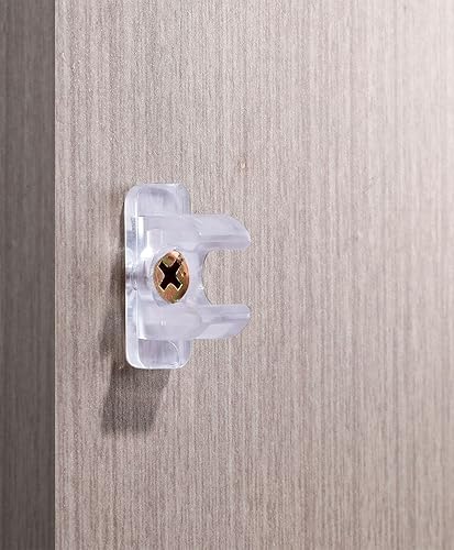 Miniatura 8 de Hosrnovo - Clips delanteros falsos para gabinete, 10 pares con tornillos reforzados para fregadero a presión para gabinetes de cocina, cajones