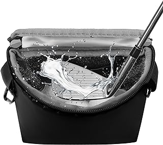 Golf Ball and Club Cleaning Bag - Waterproof Exterior With Coarse Fabric Liner, Portable With Detachable Clip, Accessory Cleaning Kit