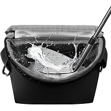 Golf Ball and Club Cleaning Bag - Waterproof Exterior With Coarse Fabric Liner, Portable With Detachable Clip, Accessory Cleaning Kit
