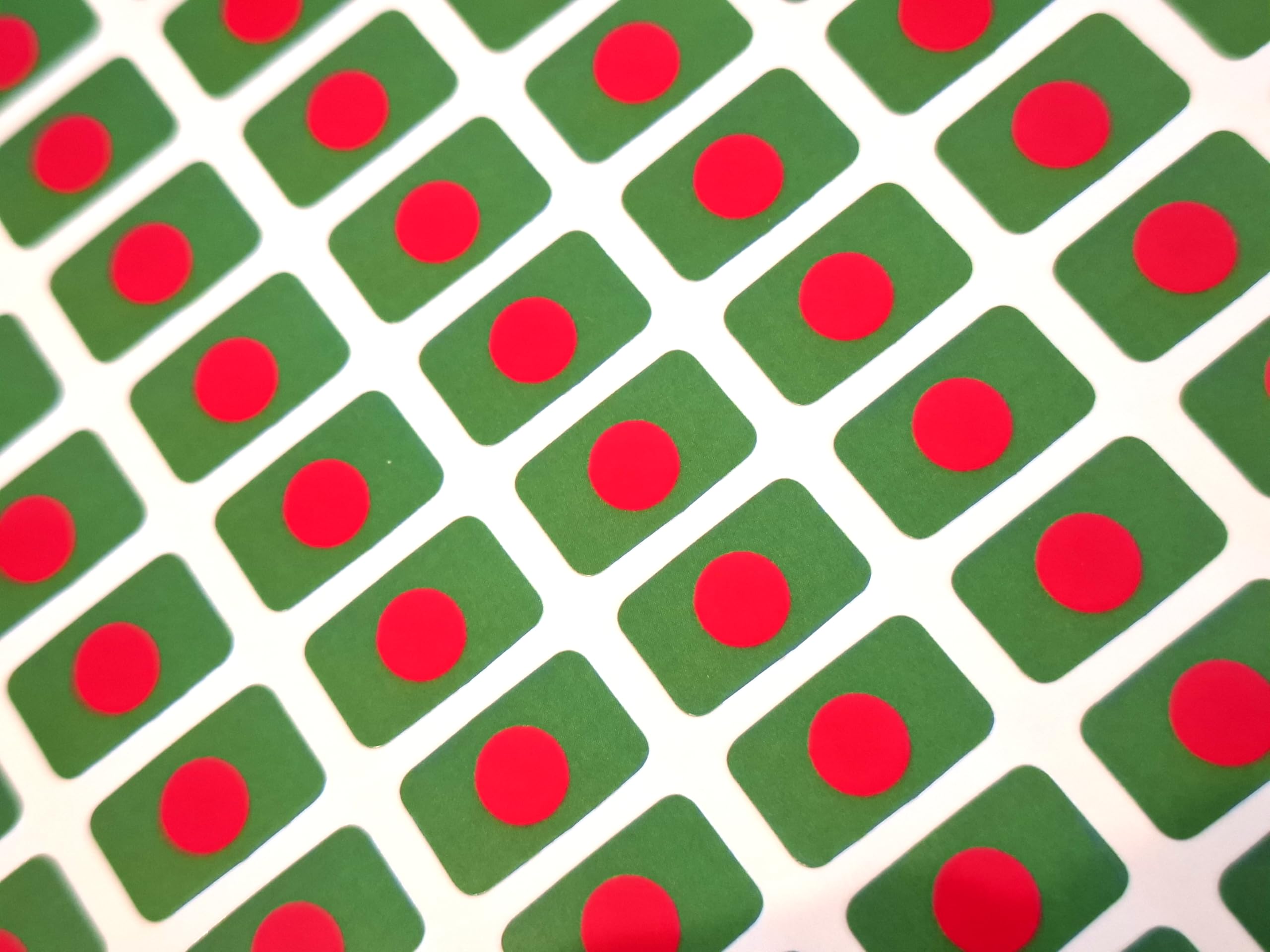 Minilabel Mixed Pack Of 110 Small Mini 16X10mm Bangladesh Bangladeshi Durable Plastic Flag Stickers, Sticky Labels