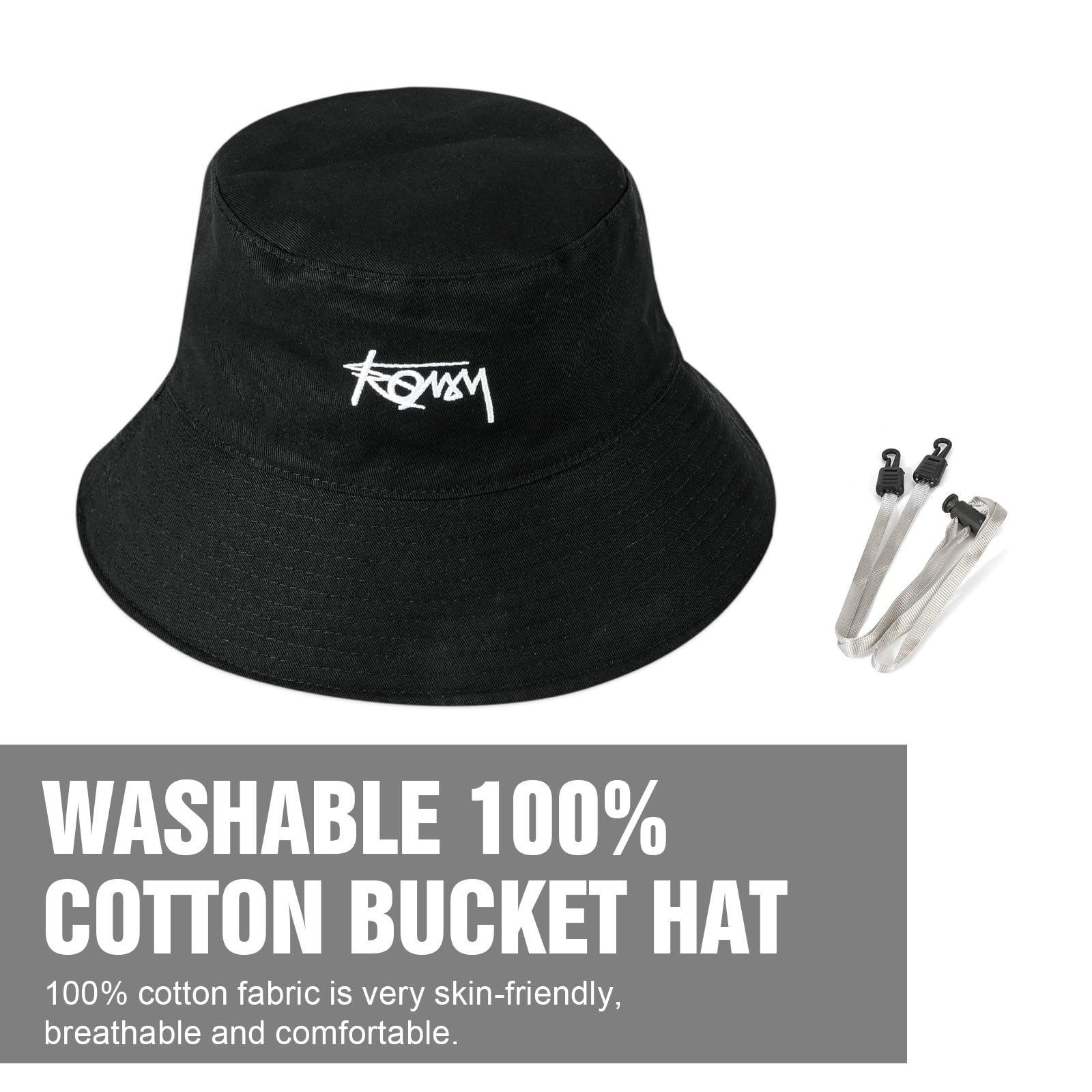 Sombrero de Pescador Reversible XXL Unisex, Moda Tamaño Grande ala Ancha Algodón Sombrero de Sol al Aire Libre, Plegable Gorra de Pesca Bucket Hat Playa al Aire Libre Viaje Hombres Mujeres 54-65