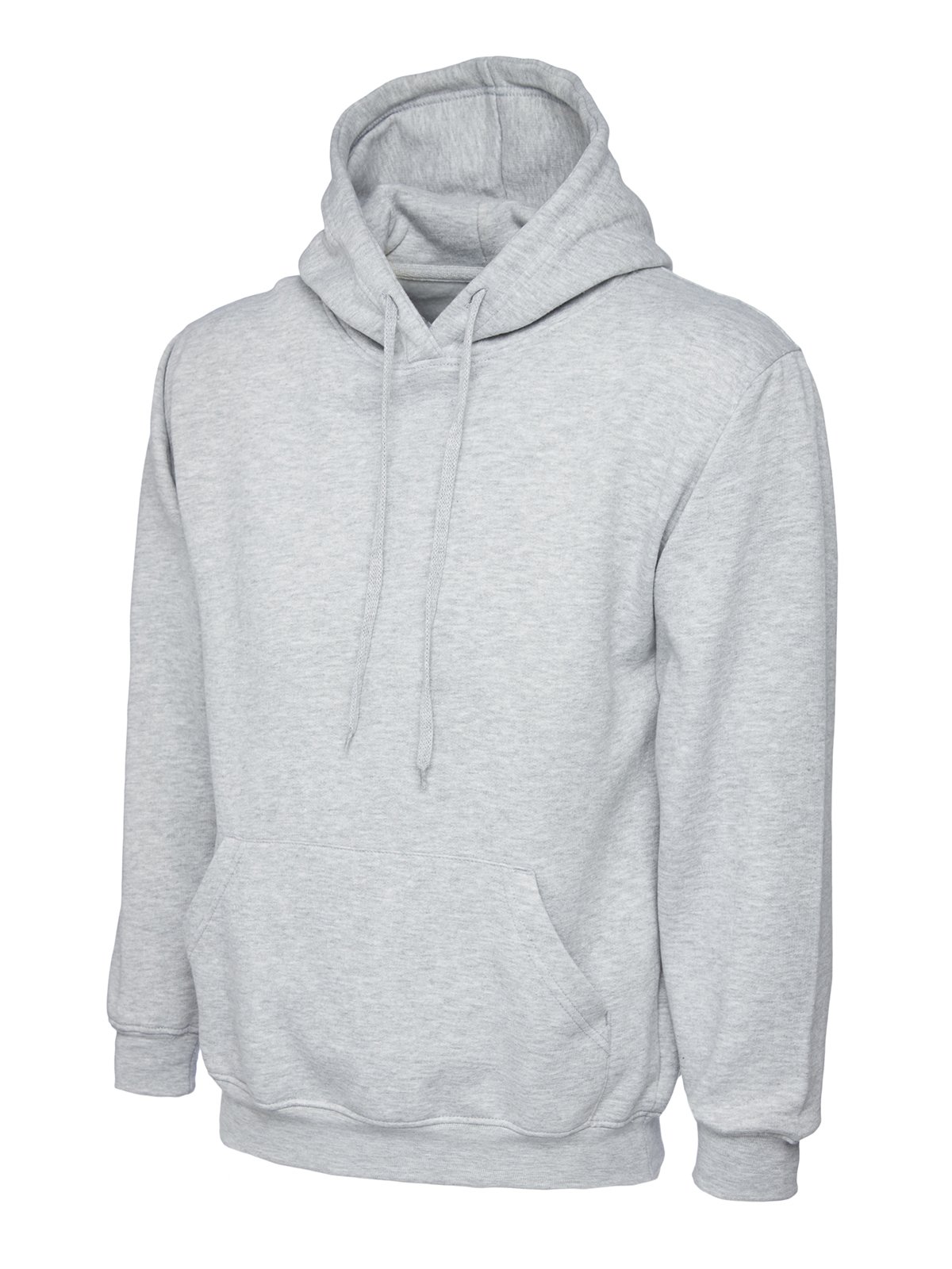 Mens Classic Plain Pullover Hooded Sweatshirt Hoodie Sweater (4XL, Heather)