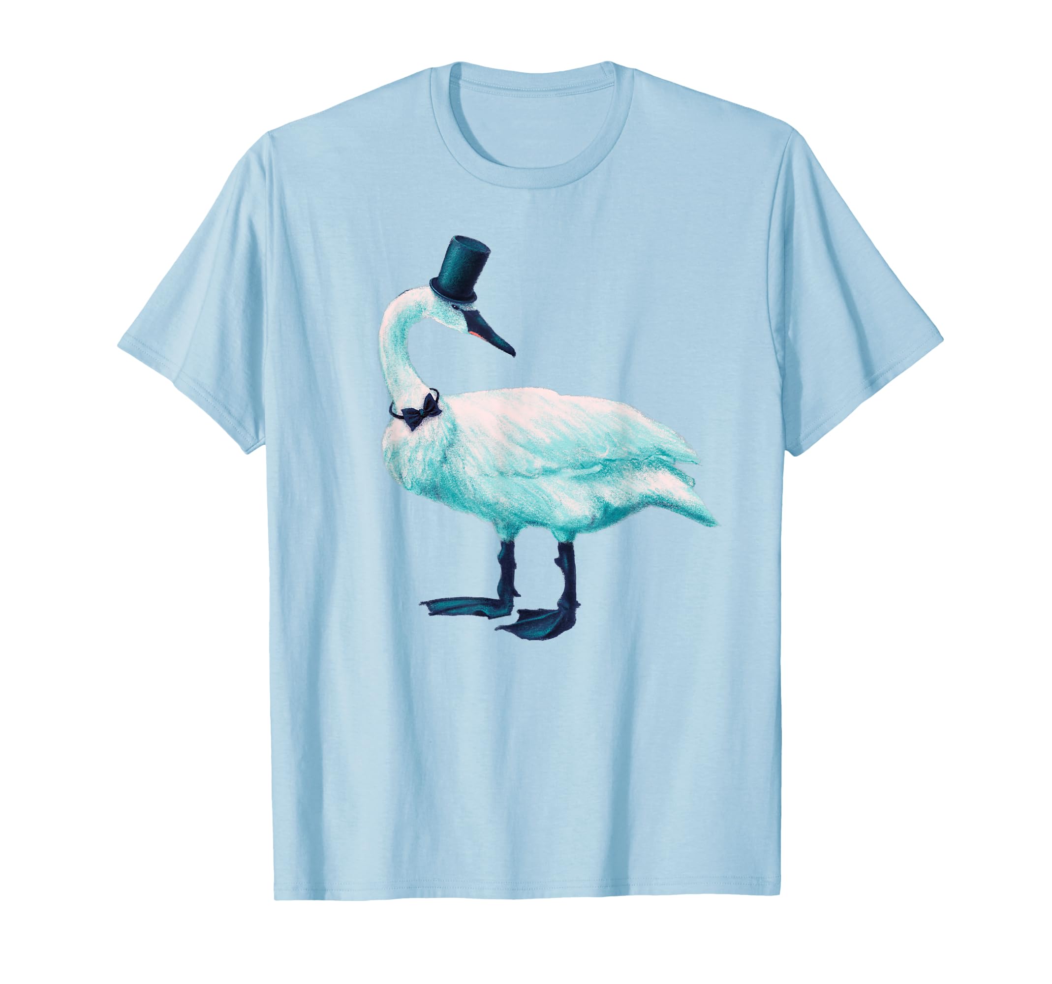 Threadless Boriana Funny Swan With Bowtie & Top Hat Graphic T-Shirt