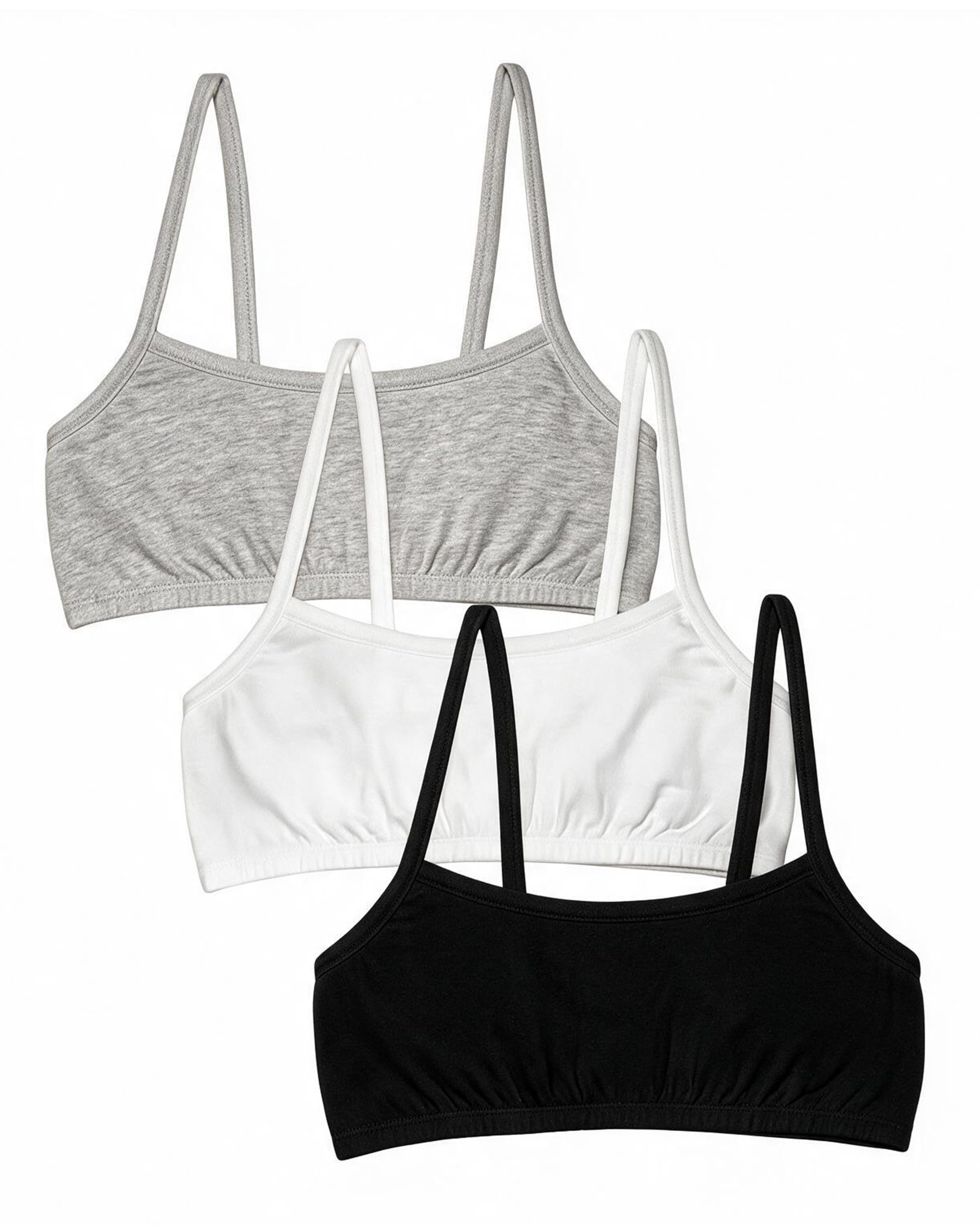Fruit of the Loom Girl's Cotton Stretch Cami Training Bra Multi-Pack