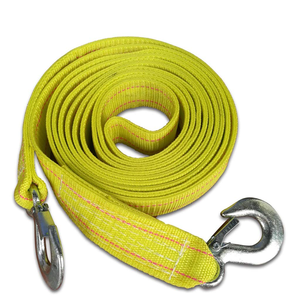 Corde de remorquage en nylon de 4 mètres avec 2 crochets en C et son sac de rangement pratique