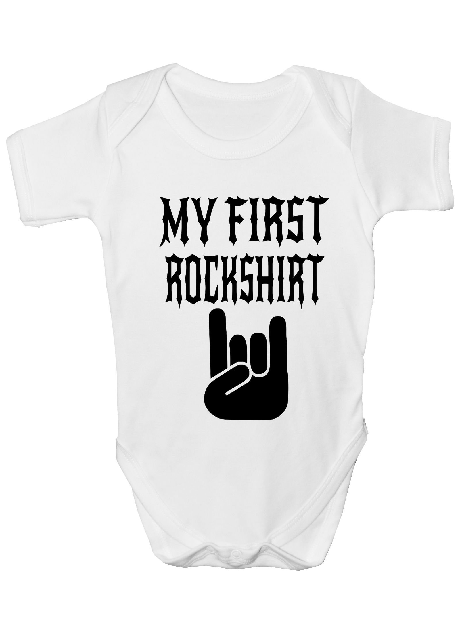 Print4U My First Rock Top Music Funny Boys Girls Baby Babygrow Gift Age 0-3 Months White