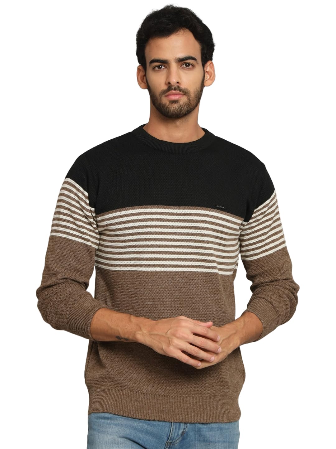 eWoolsMen's Winterwear Woolen Striped Cardigans Sweaters