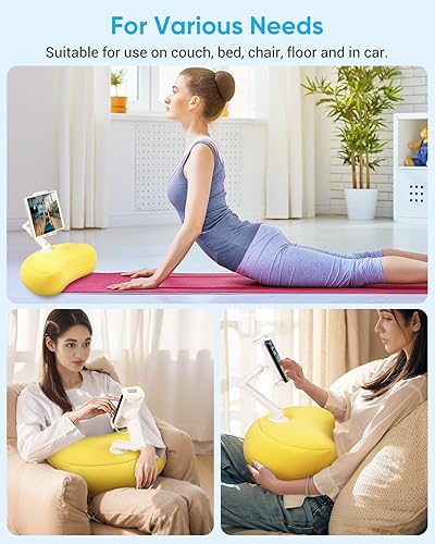 Miniatura 6 de NEARPOW Almohada con soporte para tablet, compatible con teléfonotableta de 4.7 a 15.6 pulgadas, iPad, iPhone, Samsung, Google, Kindle, soporte de