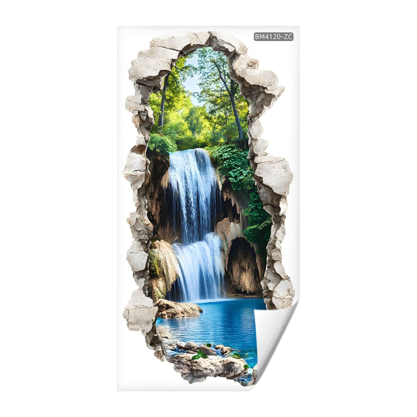 Décoration murale pour cuisine et chambre, autocollant 3D automnal en PVC lavable