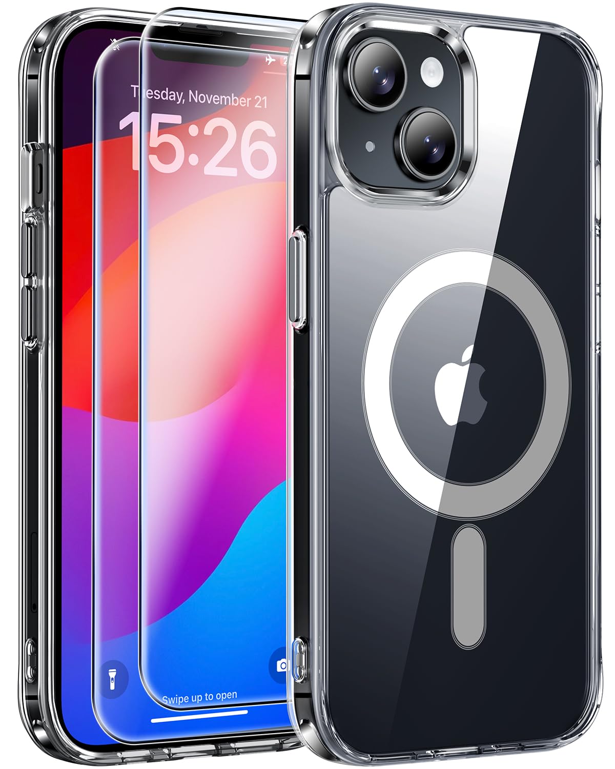 Amazon.com: JAME for iPhone 15 Case Clear, iPhone 15 Magnetic Case