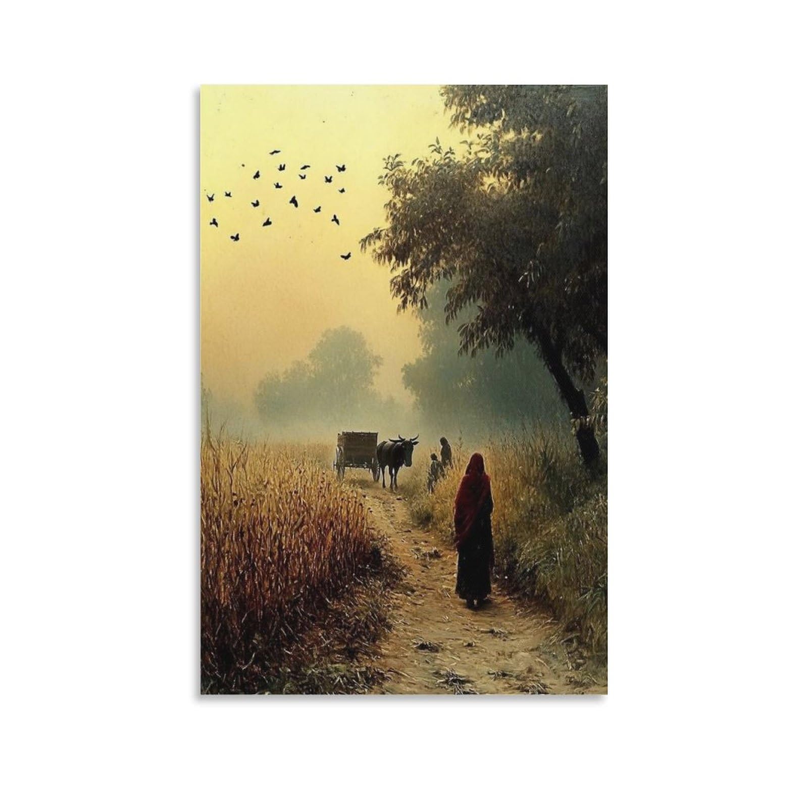 Wjwart Punjabi Khet Canvas Poster Wall Art Decor Print Picture Paintings For Living Room Bedroom Decoration 12X18inch(30X45cm)
