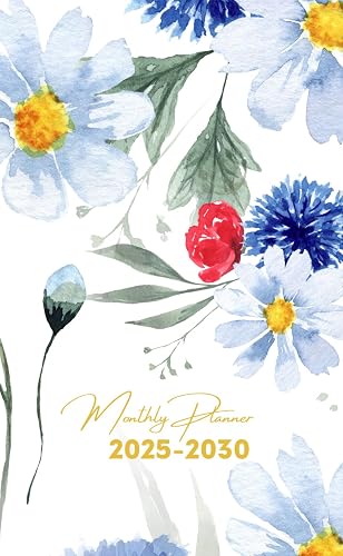 Monthly Pocket Planner 2025-2030: Six Year From January 2025 To December 2030 With Holidays