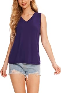 GYS Women's Bamboo Viscose Loose Fit Pajama Tank Top