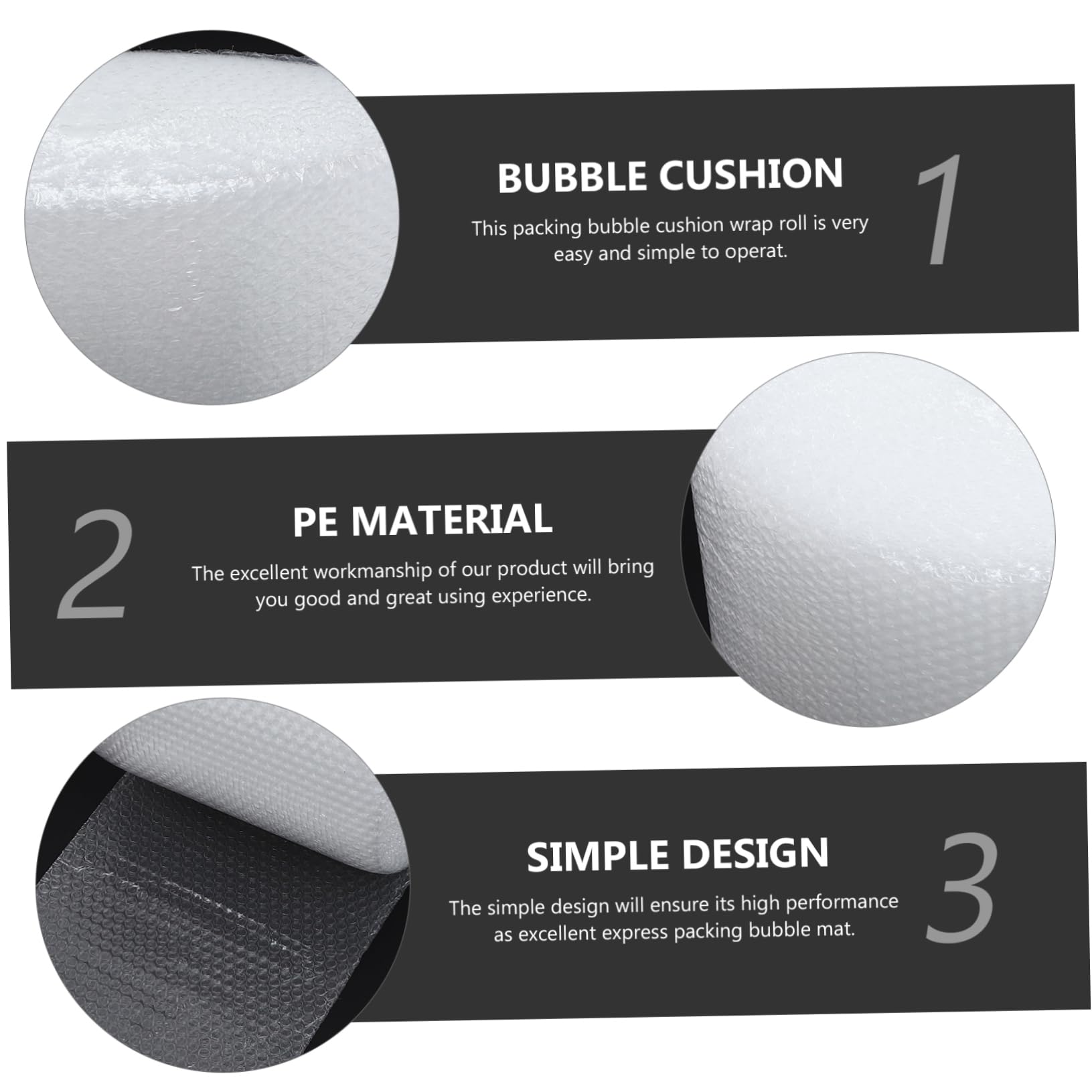 Rouleau de Papier D'emballage à Bulles Pe Blanc Antichoc | 1 Rouleau, Format Pratique à Transporter, pour Expédition et Protection Lors du Déménagement