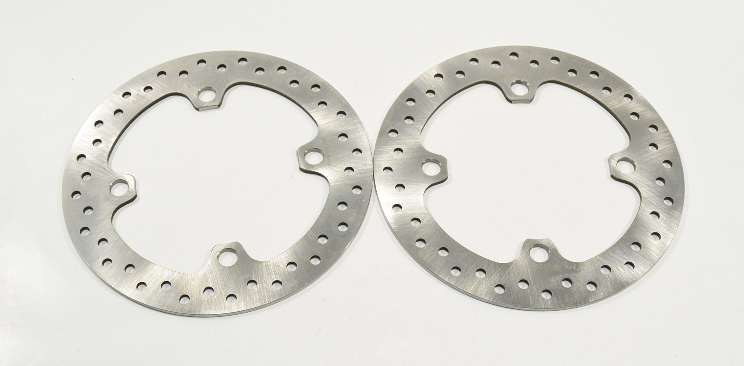 Front Brake Disc Rotor For Polaris RZR 900 2014-2017 & RZR 1000 2016 - Drilled Silver