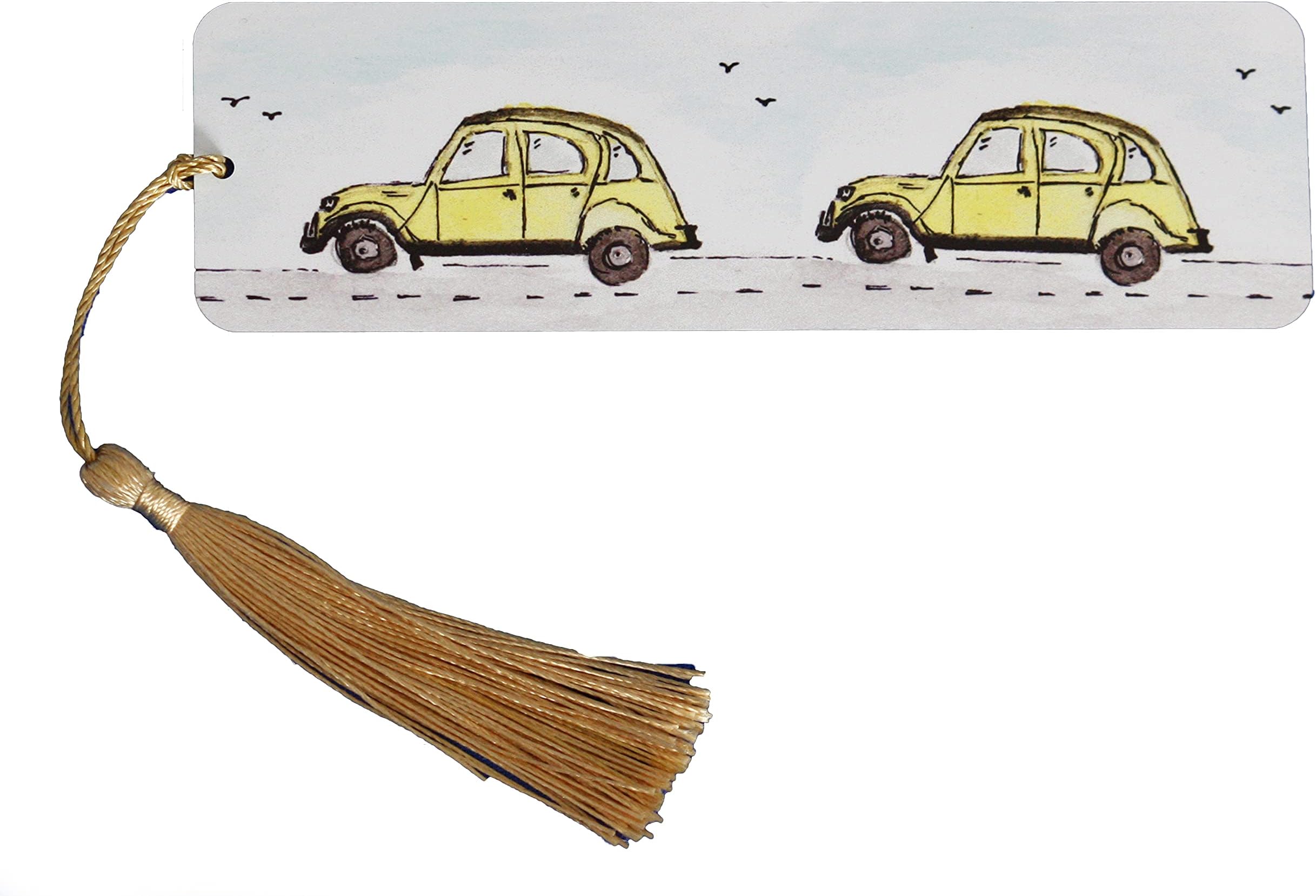 Classic Car Bookmark: 15cm Metal Book Mark with Gold Tassel
