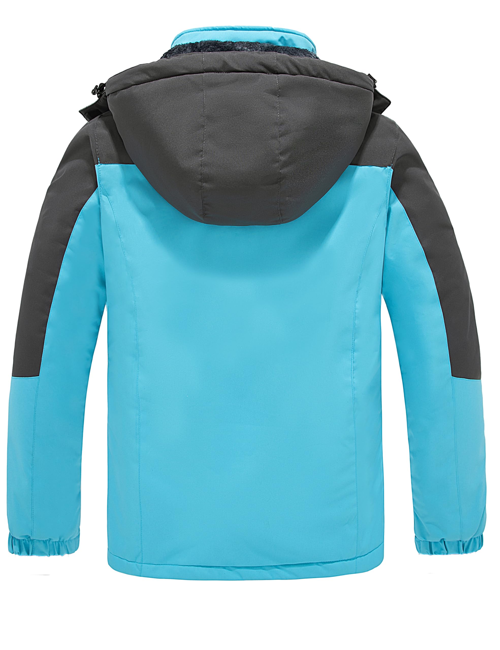 Wantdo Giacca da Sci Donna Felpata Cappotto con Cappuccio Invernale Blu XL
