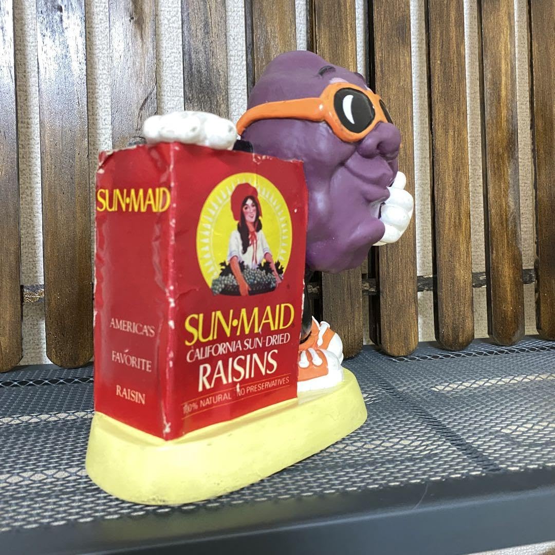 1980’s カリフォルニアレーズン ソフビ 貯金箱 アドバタイジング PVC Sun-Maid California Raisins Coin Bank カリフォルニアレーズン