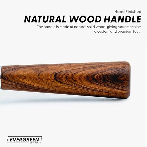 Miniatura 5 de Evergreen Café  Mango de madera sin fondo de 2.126 in con cesta de filtro + alfombrilla de tamp de acero inoxidable 304. Para Breville Barista