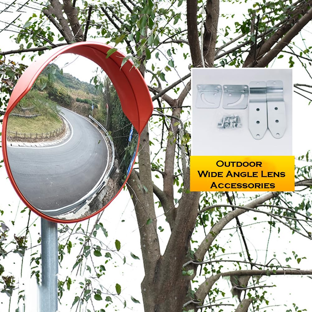 Mirror De Entrada Convexa, Espejo De Seguridad del Tráfico, Espejo De Seguridad Interior Y Exterior, Espejo De Seguridad Parabólico De Punto Ciego, Garaje, Almacén, Comercial,60cm