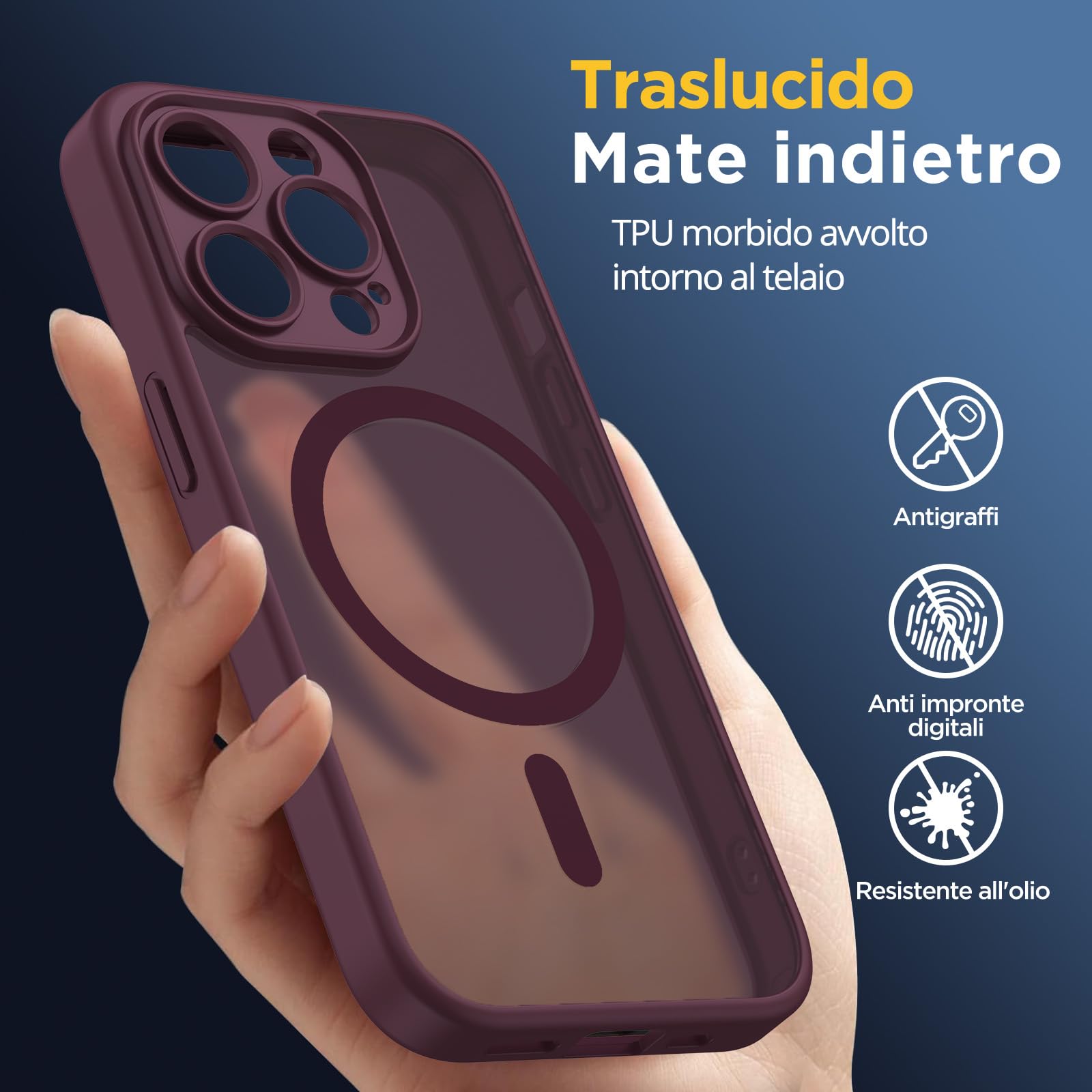 CasurvivePro Custodia magnetica protettiva per fotocamera con supporto per iPhone 14 Pro Max, compatibile con MagSafe] Custodia protettiva opaca e sottile antiurto per iPhone 14 Pro Max, arancione