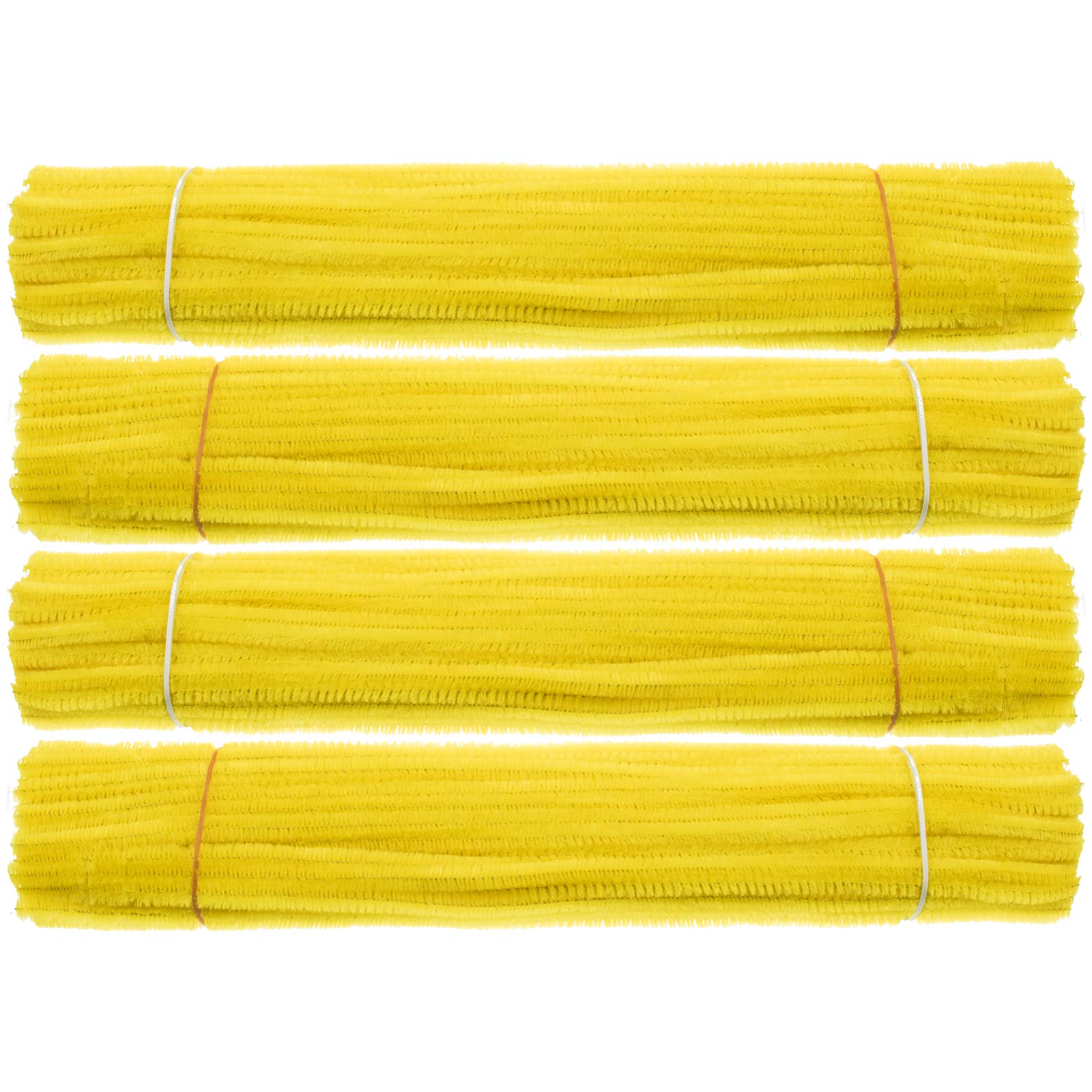 Limpiapipas de chenilla flexible y suave para crear figuras perfectas, 400 piezas amarillas 8