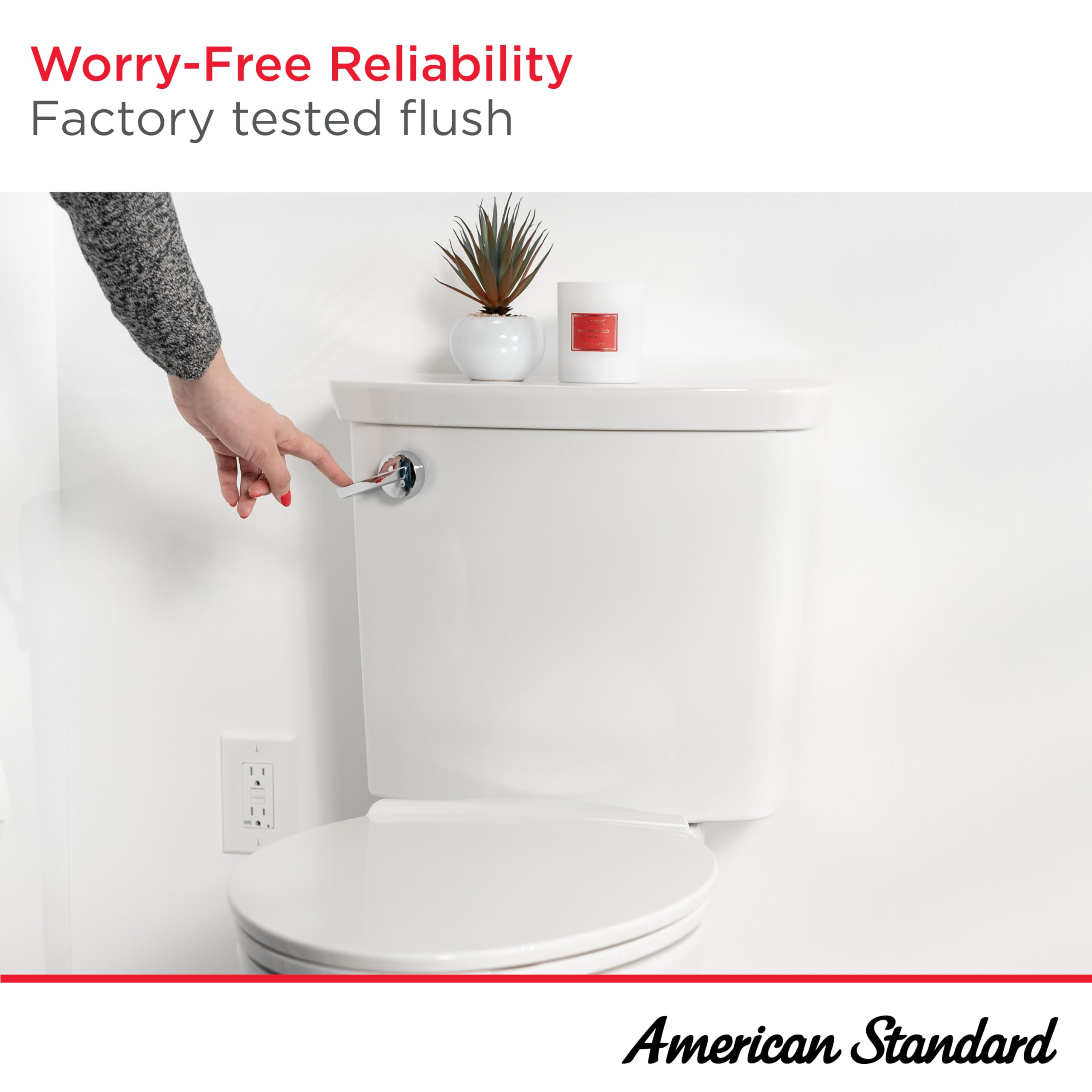 AMERICAN STANDARD - Yorkville FloWise Pressure-Assisted 1.1 GPF Single Flush Toilet Tank Only In White