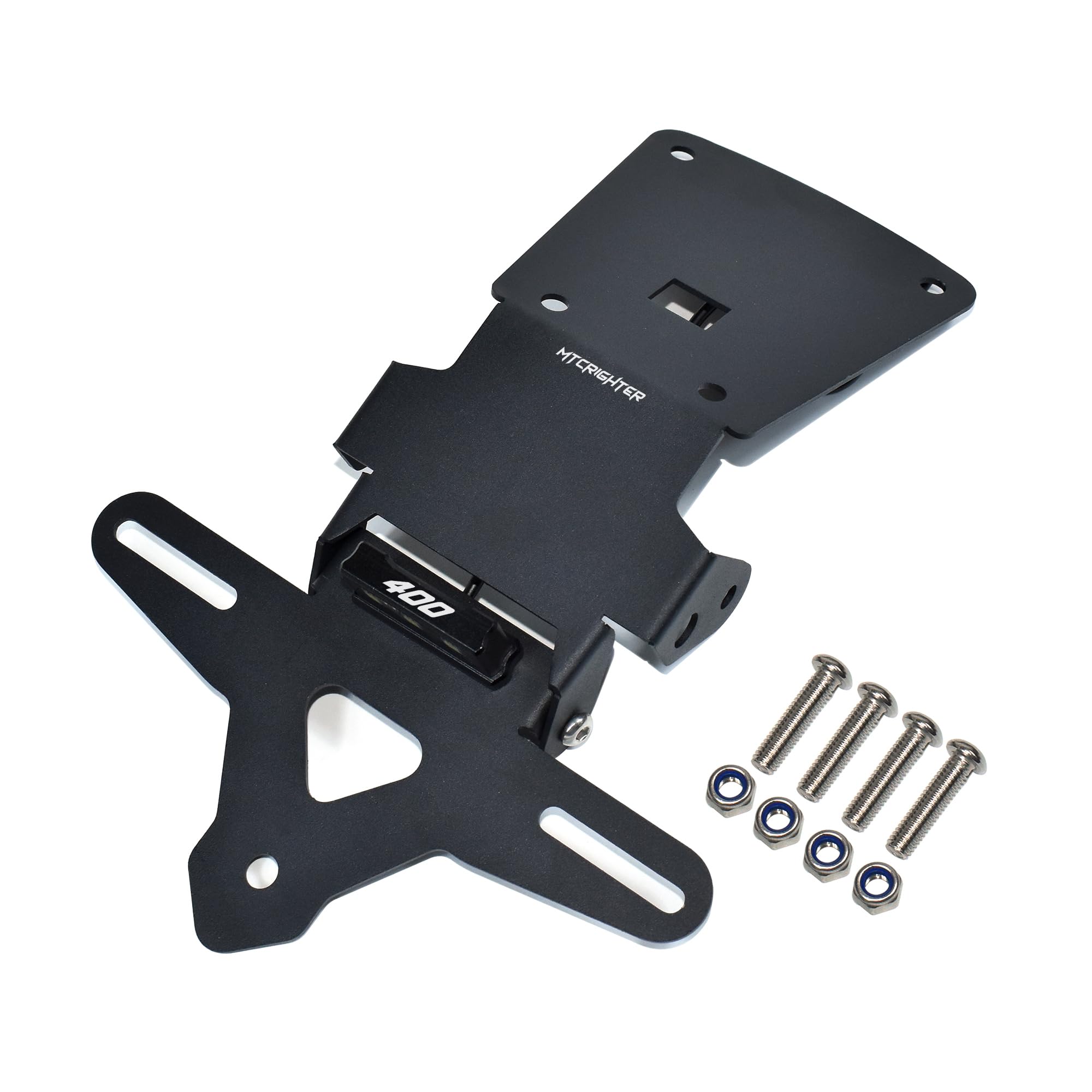 Kit Porta Targa Compatibile con Triumph Speed 400 Scrambler 400X 2024 2025, Realizzato in acciaio inossidabile