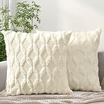 Couvertures d'oreillers à jet décoratif 18x18in HADEEONG Ensemble de 2 Couvertures d'oreillers Corduroy Couvres de la ferme Home Decor Oreillers pour Couch Canapé Cushion Xmas Decor