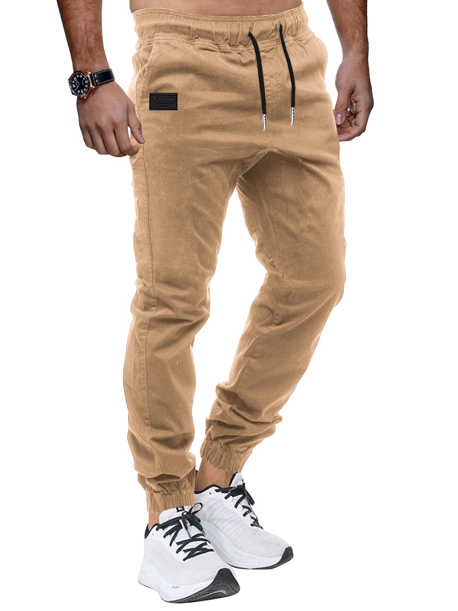 VMSUCIJ Pantaloni Jogging Uomo Pantaloni Casual Cotone Pantaloni Sportivi con Elastico in Vita con Tasche S-XXL