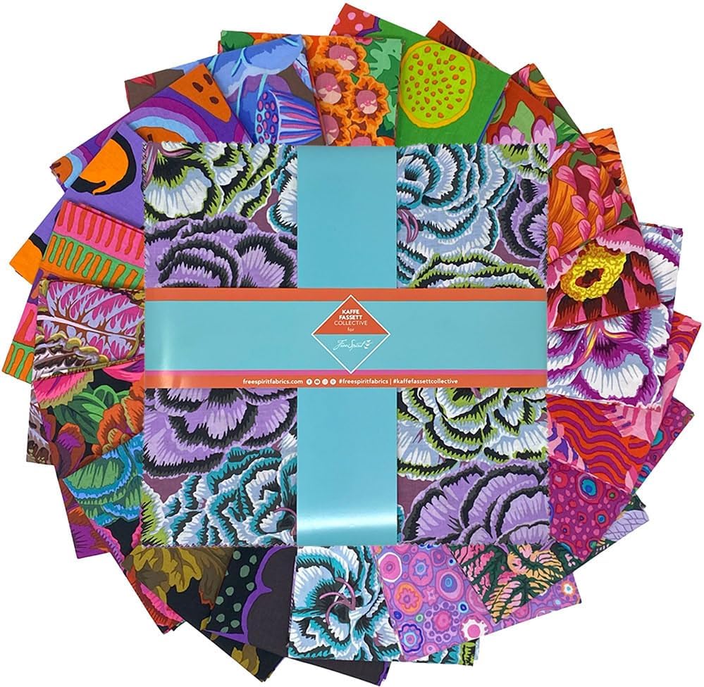 Hot - August 2025 10 Inch Charm Pack (42 Pieces) by Kaffe Fassett Collective for FreeSpirit