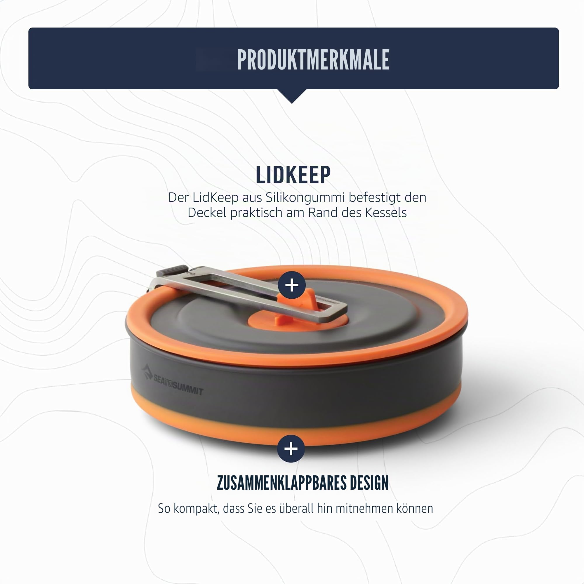 Sea to Summit Frontier Ultraleichter, faltbarer 1-Liter-Topf für Rucksackreisen und Camping
