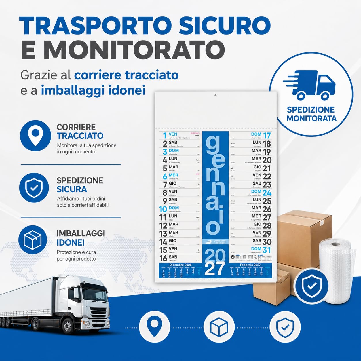 Calendari Personalizzati 2027 in Stock da 100 Pezzi Olandesi Grandi da Muro Notes sul Retro per Gadget Pubblicitari di Fine Anno e come Omaggio per i Clienti o Regali Aziendali | PA430