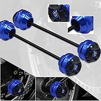 Vista 4 de Motorcycle Front Rear Axle Fork Crash Sliders Protector Wheel Falling Protection Kit for MT-03 MT-25 MT03 MT25 2015-2022 (Color Front Blue2)