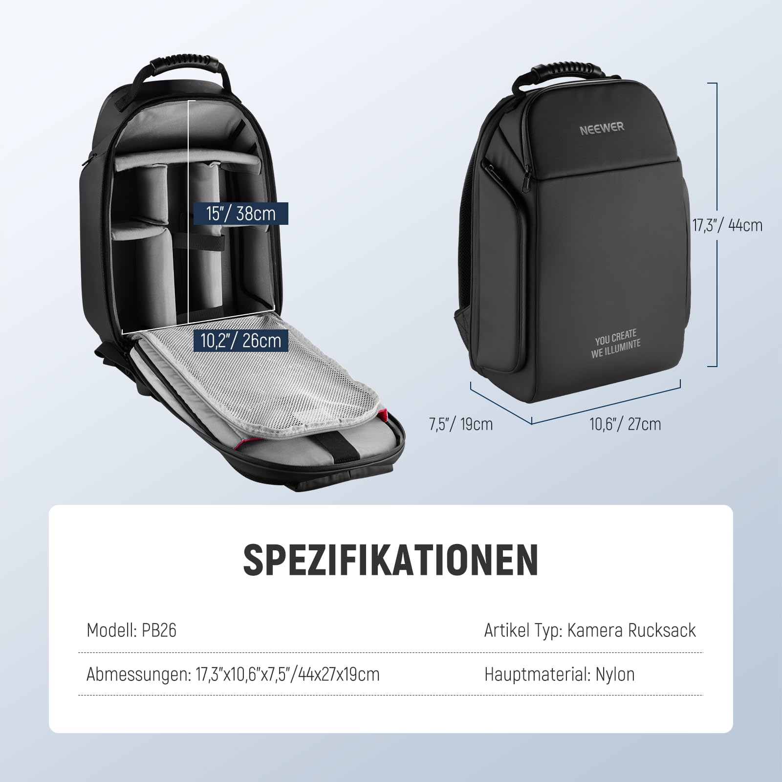 Neewer Basics Kameratasche für Fotografen 17.3" – Bild 8