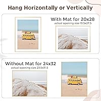 Vista 599 de Fun Memories Portarretratos de metal de 16 x 20 pulgadas con paspartú de 11 x 14 pulgadas, acabado de aluminio cepillado, parte delantera de vidrio