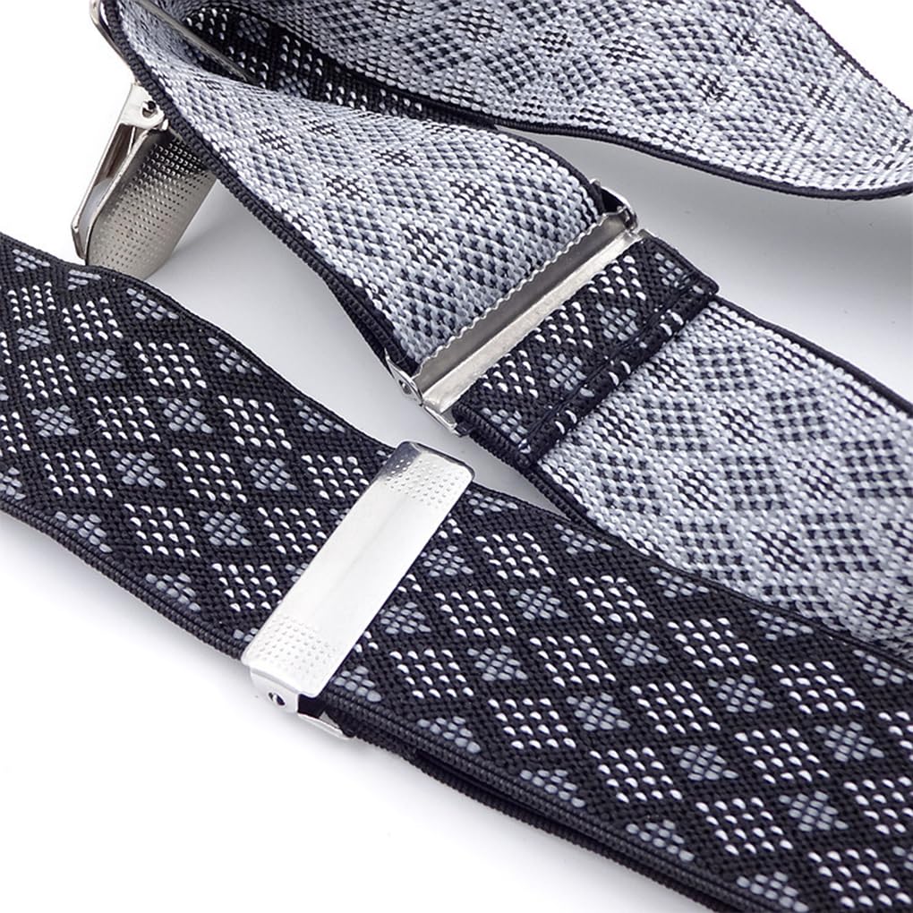 Tirantes con clips para hombre, decoración universal y elegante, bandas elásticas para pantalones, accesorio de ropa, estilo 3