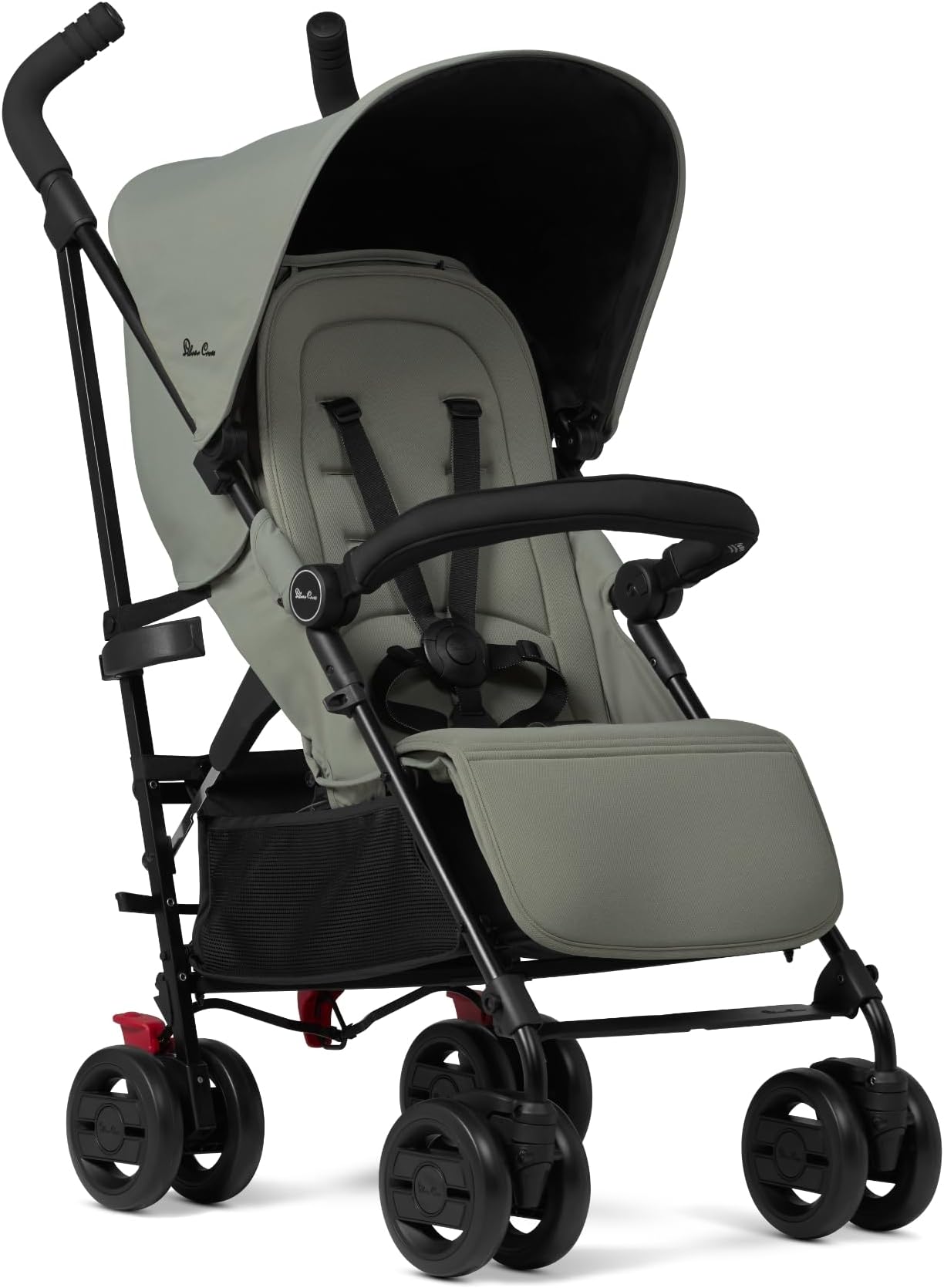 Silver Cross - Pop 2 Pushchair - Foldable Travel Stroller - Buggy - Adjustable/Lie Flat Seat - Newborn to 4 Years - Sage