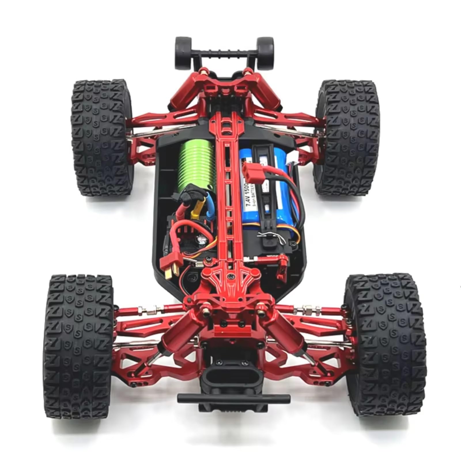 Amortiguadore Coche RC para SCY para JJRC 1/16 C8805 Serie Completa RC Piezas De Coche Metal Amortiguador Hidráulico Mejorado Reparación Accesorios Repuesto(Sky Blue)