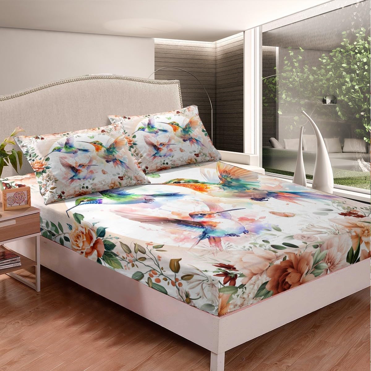 Feelyou Kids Hummingbird Sheet Set Queen Size Boys Girls image 2