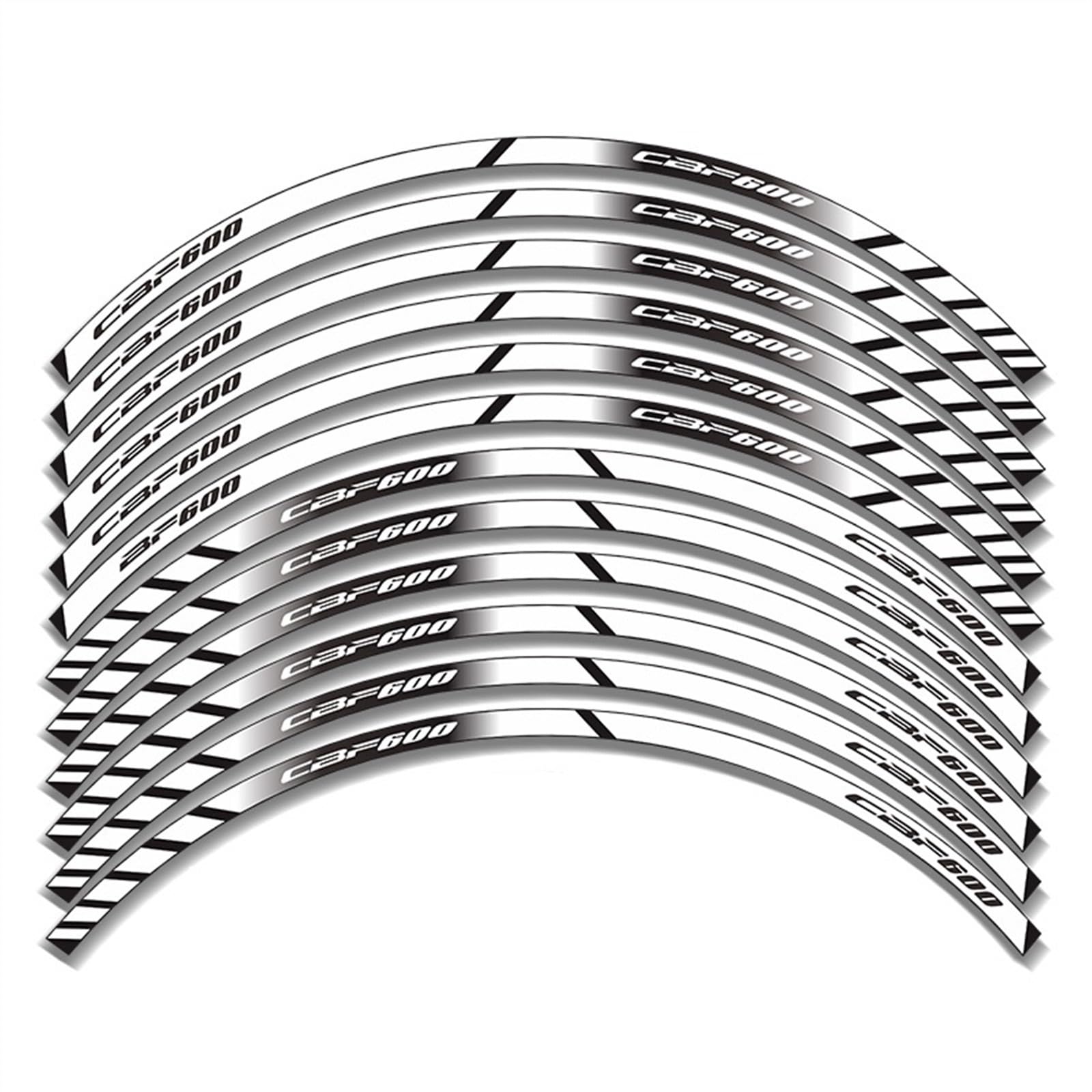 Frynuzb A5 Applique For Cbf600 Cbf 600 Motorcycle Stripes Reflective Rim Stickers(A5)