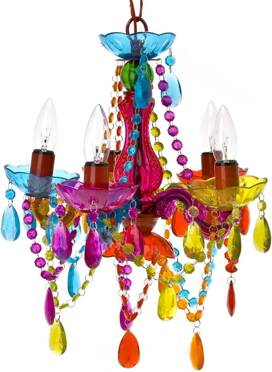 Silly Gifts SY100772MC-110V Gypsy Small Multicolored 5 Arm Chandelier
