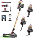 Cordless Vacuum Cleaner, 600W 50Kpa 70Mins, Vacuum Cleaners for Home, Stick Vacuum with Anti-Tangle Brush, Wall Mount Charge, Rechargeable Cordless Vacuum for All Floor/Sofa/Pet Hair/All Floor