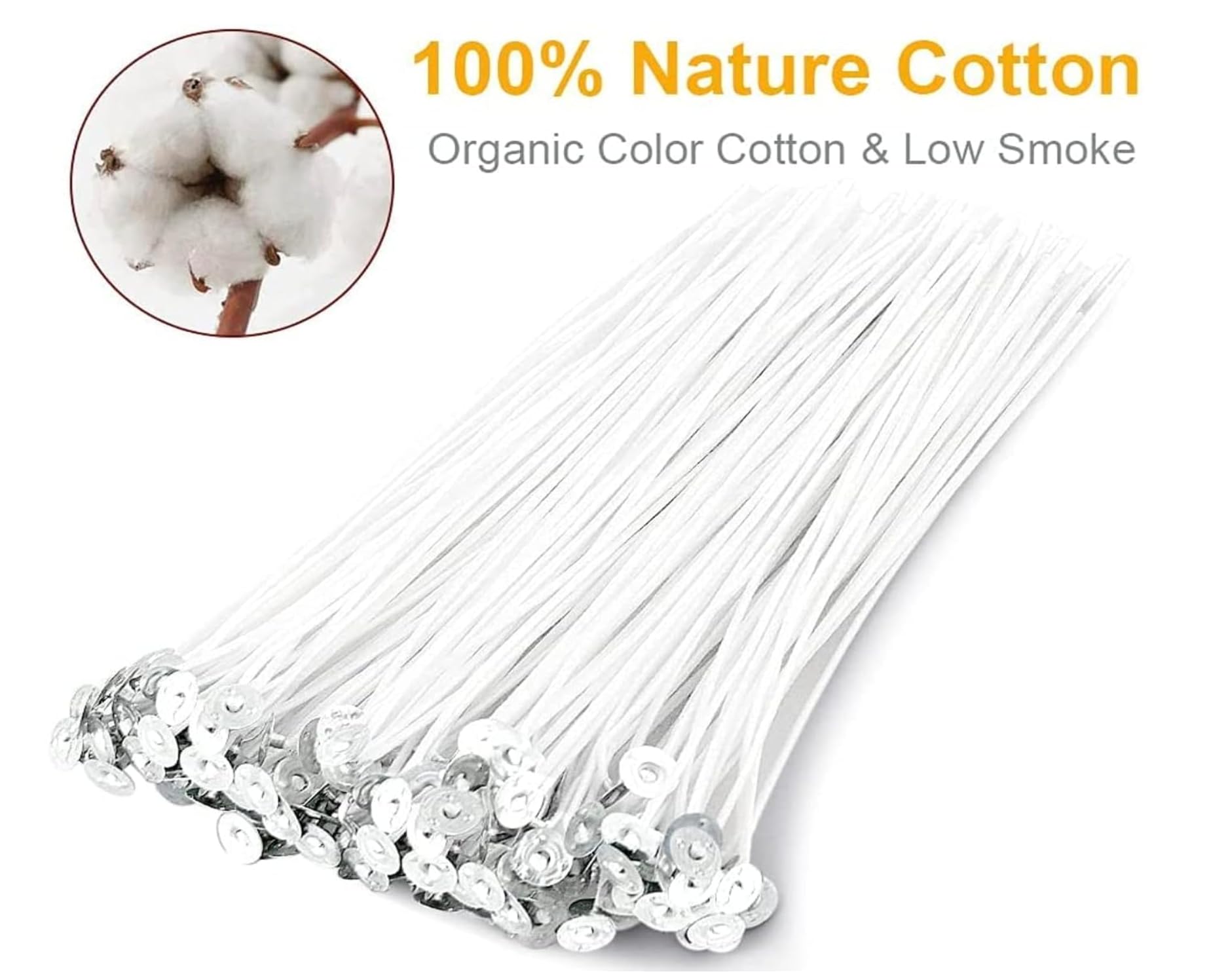 Premium Cotton Candle Wicks - DIY Candle Making -2 Premium Cotton Candle Wicks - DIY Candle Making -2