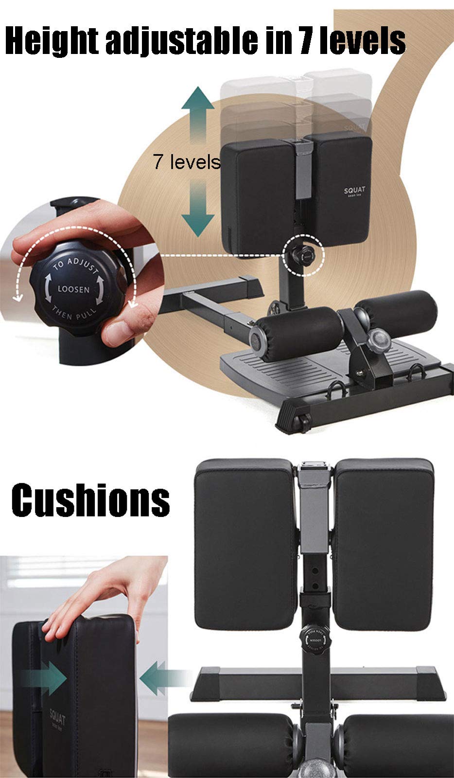 Amazon.co.jp: 家庭用シシースクワットマシン、11 In 1レッグ